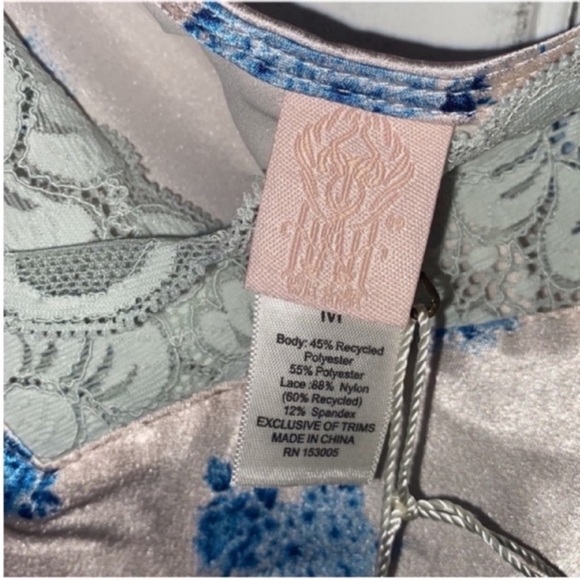 Free People HAH Let It Slip Dress Ditsy Floral French Blue Pink Size M - Picture 6 of 9